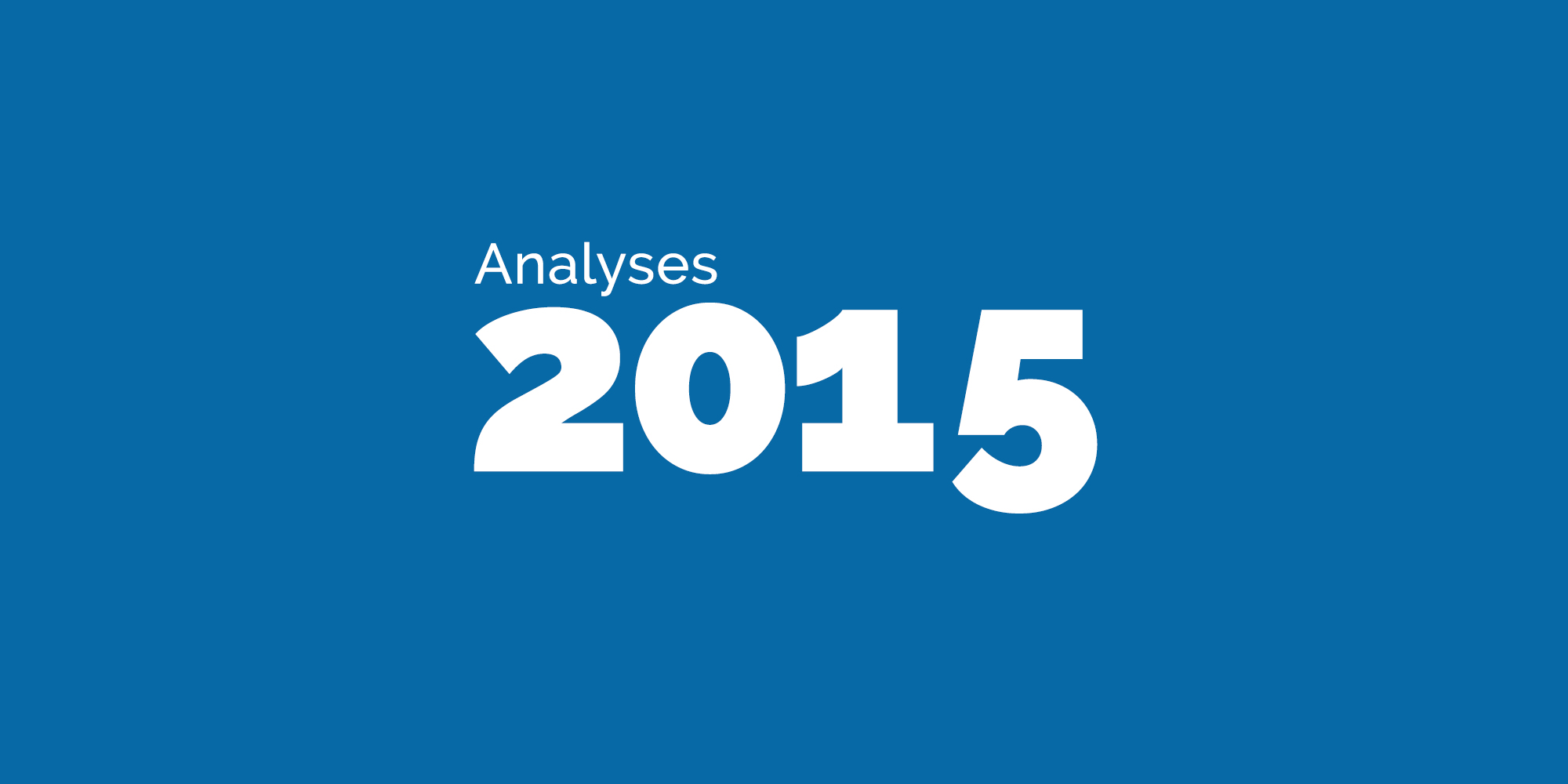 Analyses de 2015