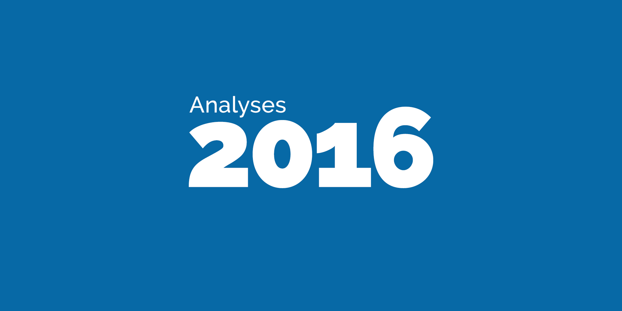 Analyses de 2016
